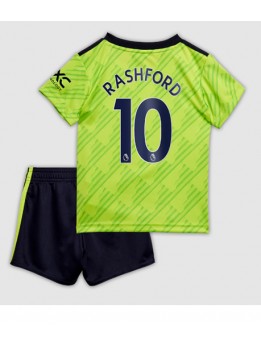 Manchester United Marcus Rashford #10 Ausweichtrikot für Kinder 2022-23 Kurzarm (+ Kurze Hosen)
